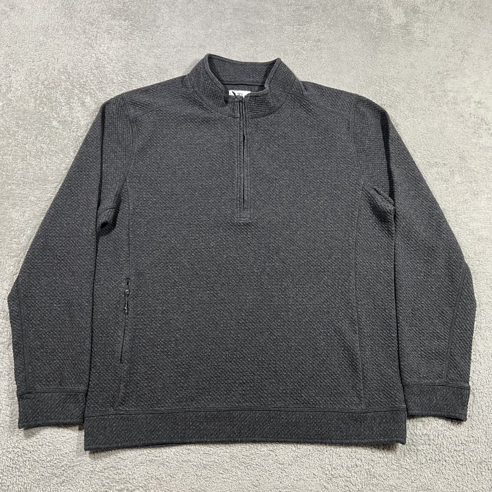 7 Diamonds Sweatshirt Mens Large Gray 1/4 Zip Performance Restoration Stretch